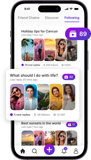 public video chains in app